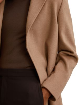 Empire Long Sleeve Relaxed Fit Wool Blend Overcoat