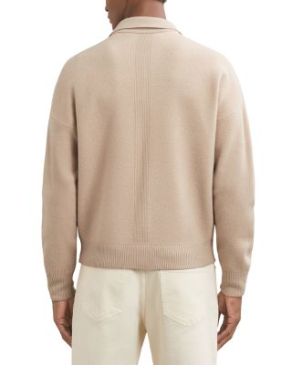 Calder Long Sleeve Zip Through Twin Pocket Merino Jumper Jacket