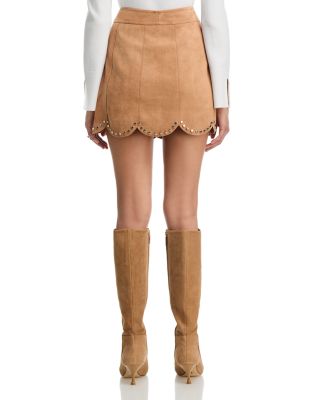 Faux Suede Jacket & Faux Suede Mini Skirt - Exclusive