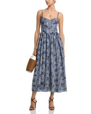 Embroidered Gingham Dress - Exclusive