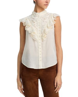 Lace Flutter Sleeve Top - Exclusive