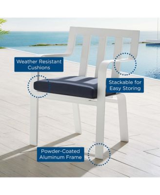 Baxley Stackable Outdoor Patio Aluminum Dining Armchair