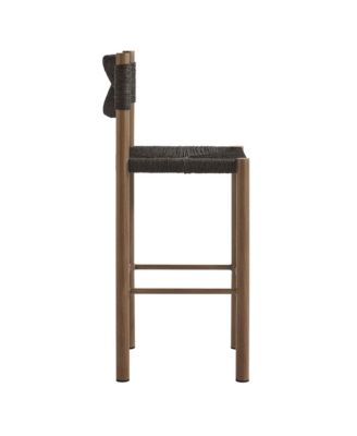 Parkland Outdoor Patio Rattan and Aluminum Bar Stools, Set of 2