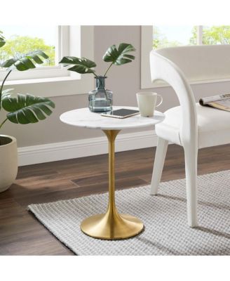 Lippa Round Artificial Marble Side Table