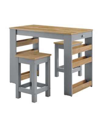 Galley Kitchen Island and Stool, Set of 3