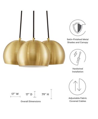 Chalice 3-Light Metal Pendant