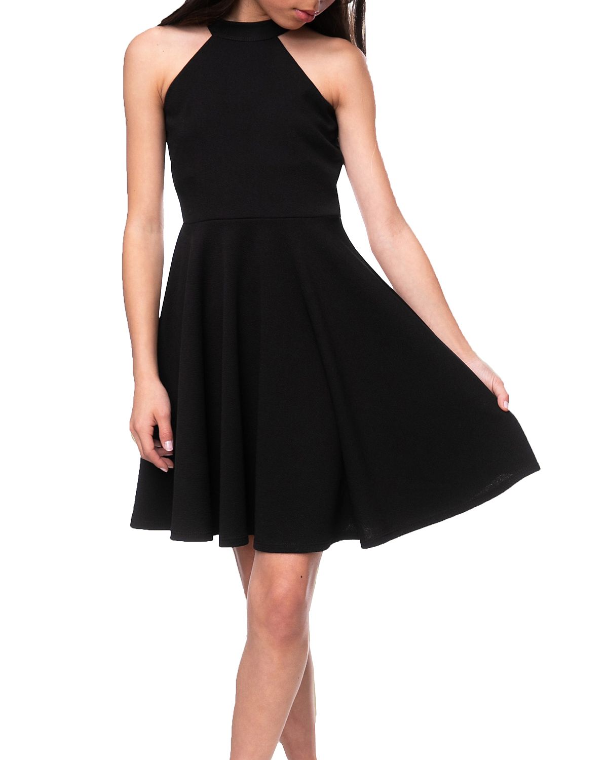 Un Deux Trois Girls' Skater Halter Dress