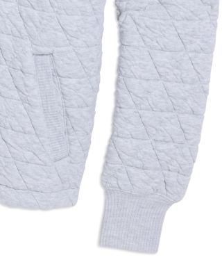 Quilted Quarter Zip Sweatshirt