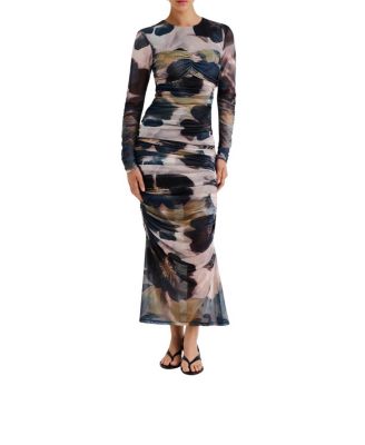 Elionora Sheer Jersey Midi Dress