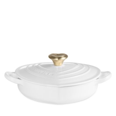 1.25 Qt. Shallow Heart Enameled Cast Iron Cocotte