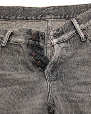 Wide Leg Jeans in Washed Black