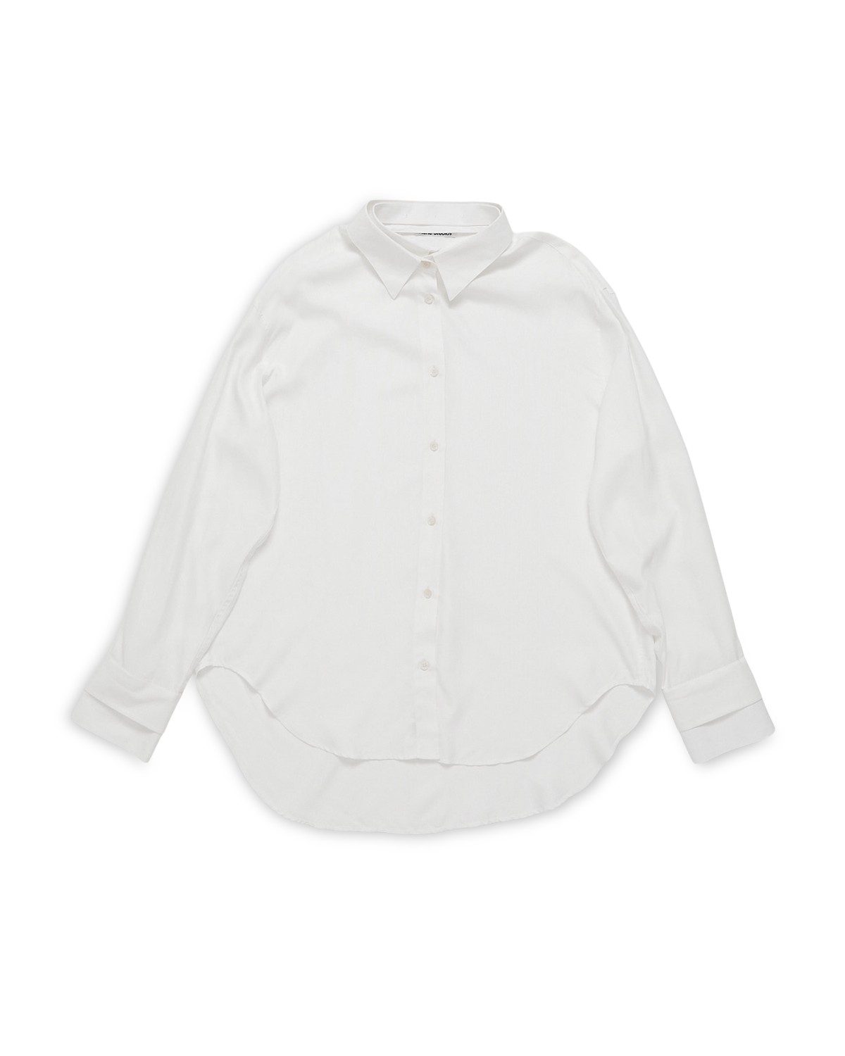Acne Studios Layered Button Up Shirt in White/White
