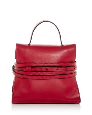 Tie Me Small Leather Shoulder Bag