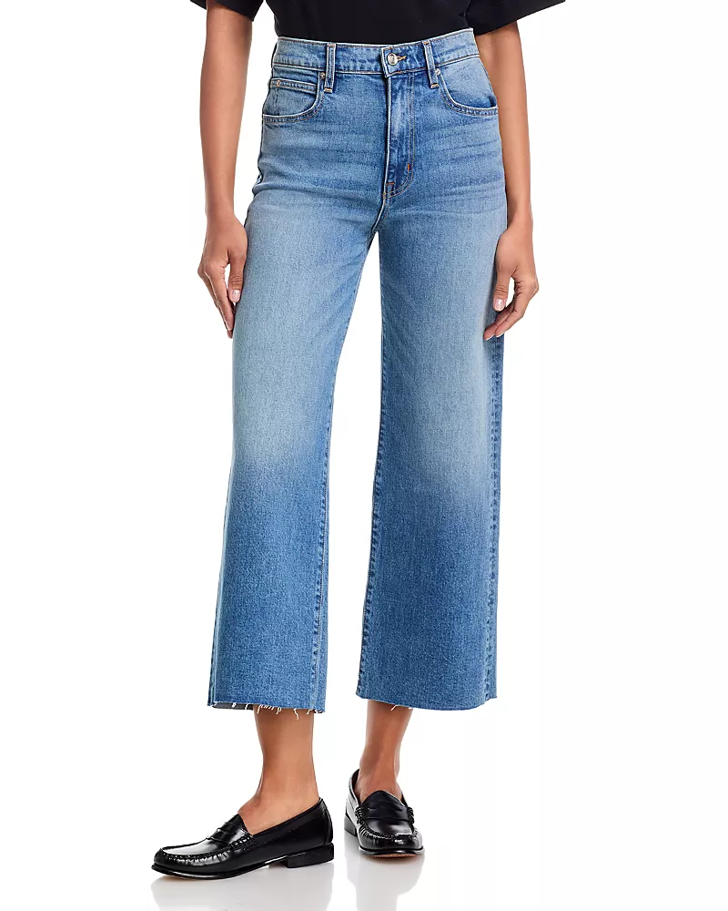 Slvrlake Grace High Rise Cropped Wide Leg Jeans in Homeward Bound