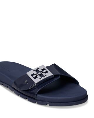 Women's Slip On Buckled Slide Sandals