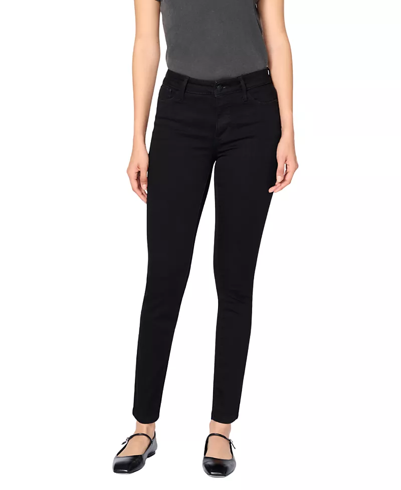Warp + Weft Jfk Mid Rise Skinny Jean in Black