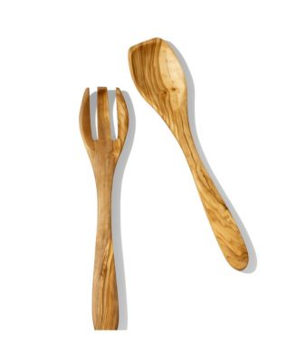  Serving Platter, Bowl & Olive Wood Servers, Set of 4