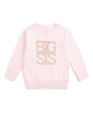 Girls' Big Sis Faux Pearl Patch Sweatshirt - Little Kid, Big Kid