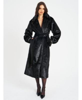  Yahia Long Faux Mink Coat