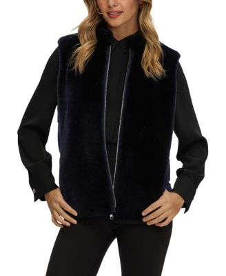 Reversible Select Shearling Lamb Vest with Loro Piana Wool and Cashmere Quilted Down Back