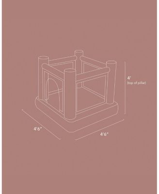 Unisex Mini Dollhouse Bounce House - Ages 3-8 Years