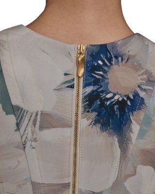 Sleeveless Watercolor Floral Midi Dress