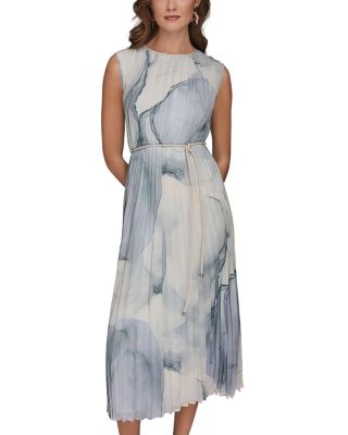 Sleeveless Pleated Midi Dress