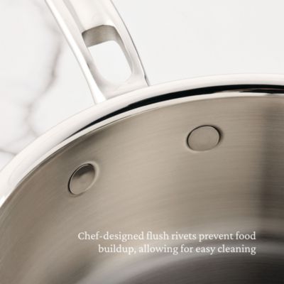 ProBond Luxe 0.75-Qt. Polished Professional Clad Stainless Steel Butter Warmer