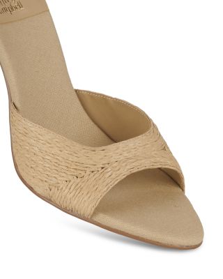 Women's Raffia High Heel Mules