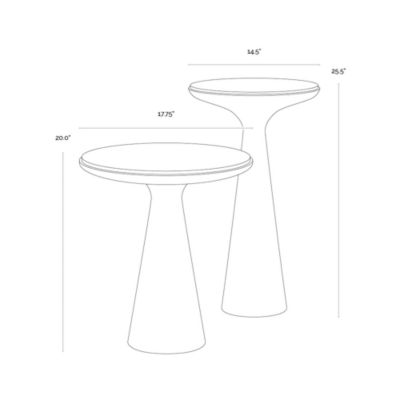 Chizu Nesting End Tables, Set of 2