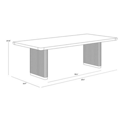 Kalla Rectangular Dining Table, 96"