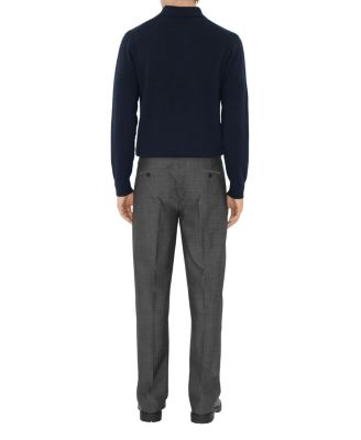 Long-Sleeve Cashmere Blend Polo Shirt