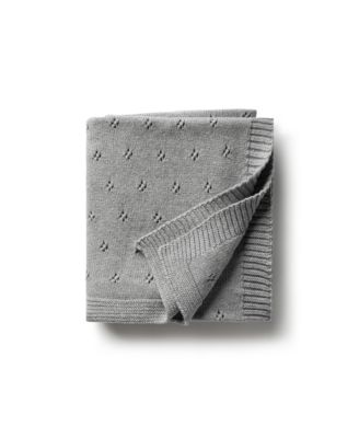 Flower Gray Baby Blanket