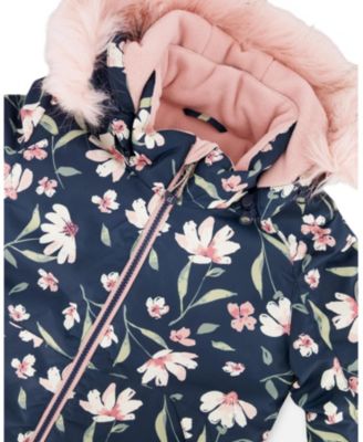 Girls' Two-Piece Flower Play Snowsuit - Big Kid