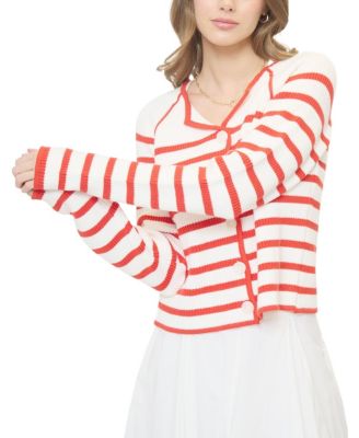 Central Park West Women's Maisie Collarless Sweater Jacket