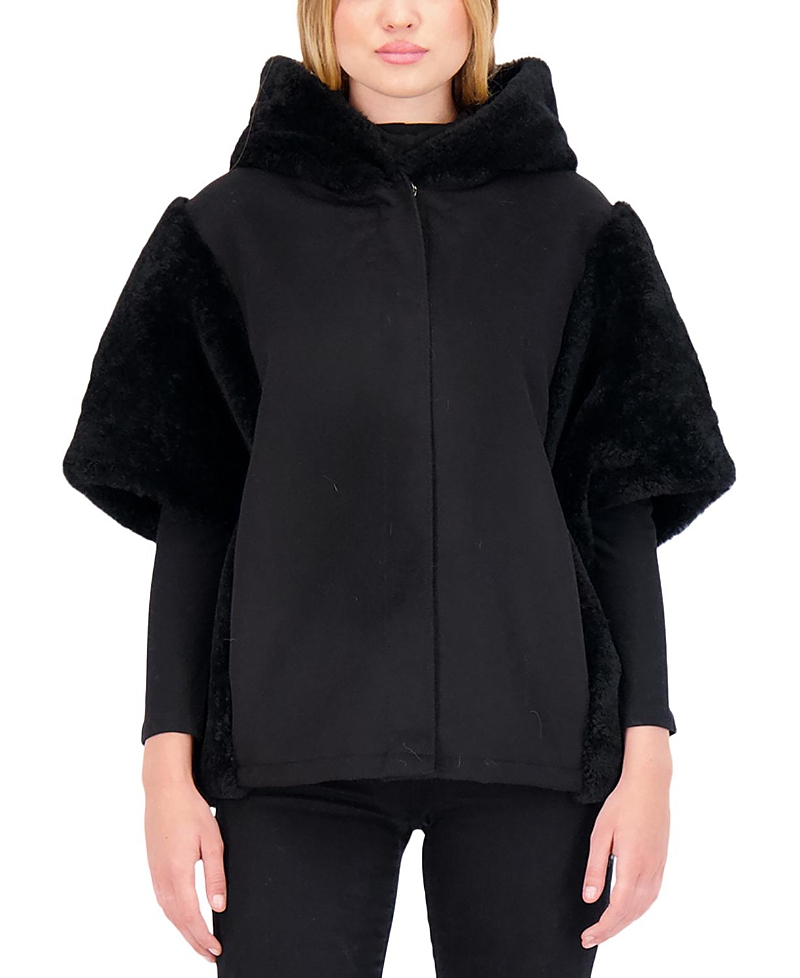 Gorski Cashmere Jacket with Sheared Goat Trim