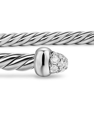 Micro Cable Flex&reg; Bracelet in Sterling Silver with Diamonds, 2.6mm