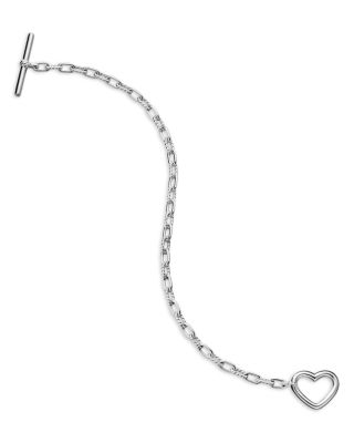 DY Madison&reg; Heart Toggle Chain Bracelet in Sterling Silver, 3mm