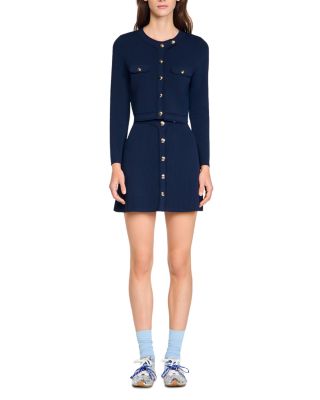 Cropped Rub Knit Cardigan