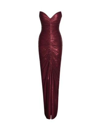 Sable Ruched Glitter Mermaid Gown