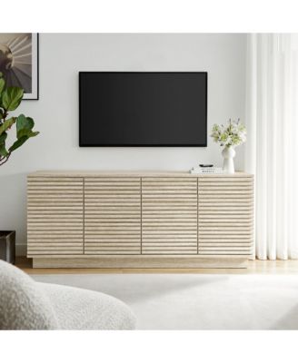 Render 70" Faux Travertine Sideboard Cabinet TV Stand