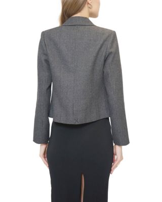 Women's Crystal Pins & Chains Cropped Blazer