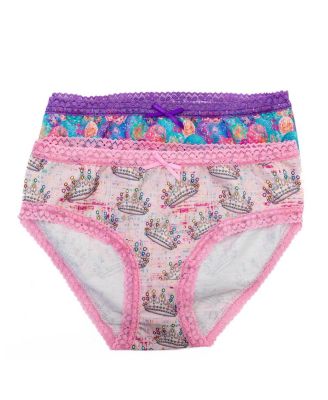 Girls' Lace Trim Slumber Party Underwear, Pack of 2 - Little Kid, Big Kid