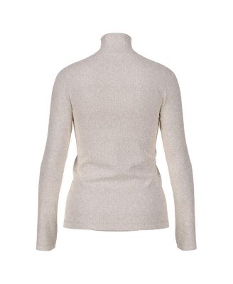  Slim-Fit Lurex Long-Sleeved Top