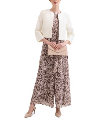 Janine Leaf Print Jumpsuit