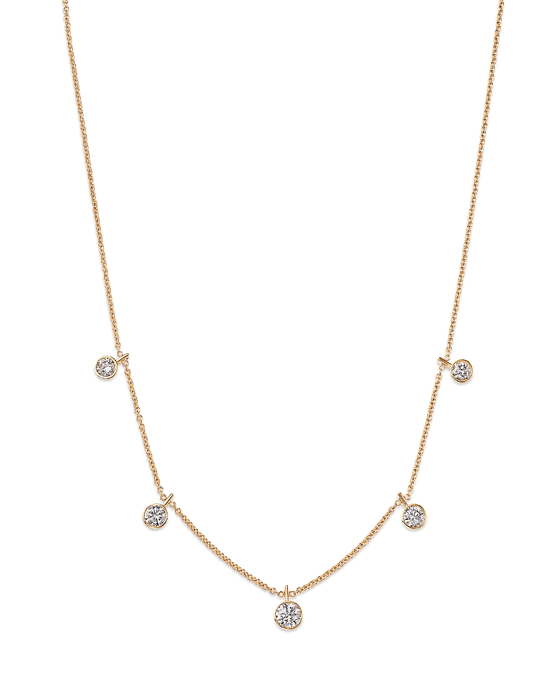 Bloomingdale's Fine Collection Luxe Collection Certified Lab Grown Diamond Dangle Station Necklace in 14K Yellow Gold, 2.0 tcw