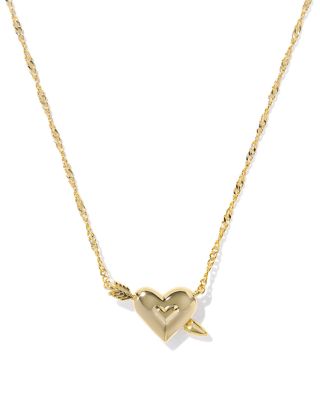 Ari Heart Arrow Pendant Necklace, 19"