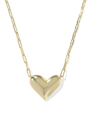 Ari Heart Statement Pendant Necklace, 19"