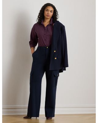 Ponte Wide Leg Cargo Pants