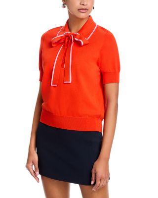 Tie Neck Collared Sweater